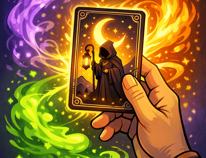 Foto de uma mão segurando uma carta